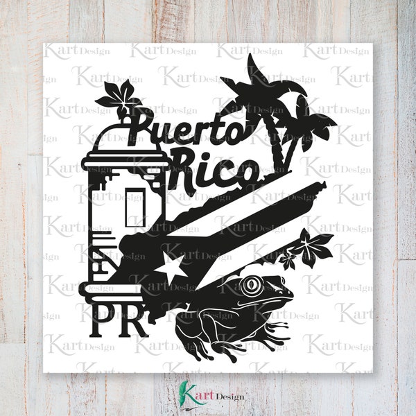Puerto Rico Svg, Puerto Rico Flag Svg, Boricua Svg, Puerto Rico Clipart, Puerto Rico Vector, Frog svg, Svg, Svg Files For Cricut, Silhouette