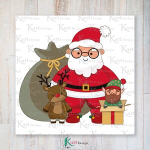 Santa Png, Reno Png, Elfo de Navidad png, Santa Claus png, Navidad Png, Feliz Navidad Png, Niños Navidad Png, Diseño de sublimación, Png