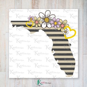 Florida Png / Florida State / Love Florida Png / Florida Clipart / Floral PNG / Sublimation Design / Png, Digital Design, Instant Download