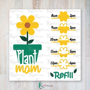 Plant Mom Water Bottle Tracker SVG, Water Tracker SVG, Plant Mom Svg, Plant Svg, Plant Lady, Water Bottle Svg, Svg files, Cricut, Silhouette