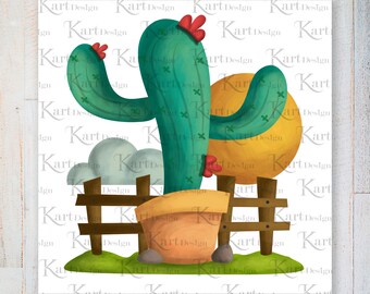 Cactus PNG / Cactus Clipart / Sublimation Design / Cactus Sublimation / Cactus Art / Cactus Lover / Digital Design / Instant Download / PNG