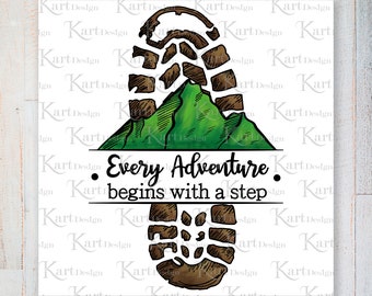 Abenteuer beginnt PNG, Camping Png, Abenteuer Png, Berge Png, Camp Leben Png, Camper Clipart, Urlaub Clipart, Sublimation Designs, Png