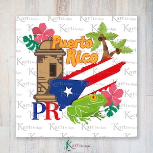 Puerto Rico Png, Puerto Rico Bandera Png, Boricua Png, Puerto Rico Clipart, Puerto Rico, Rana Png, Diseño de Sublimación, Diseño Digital, Png