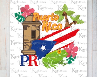 Puerto Rico Png, Puerto Rico Flag Png, Boricua Png, Puerto Rico Clipart, Puerto Rico, Frog Png, Sublimation Design, Digital Design, Png
