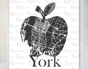 New York PNG / die große Apple PNG / NYC der große Apple Png / New York Clipart / Apple Png / New York Skyline Png / Sublimation Design / Png