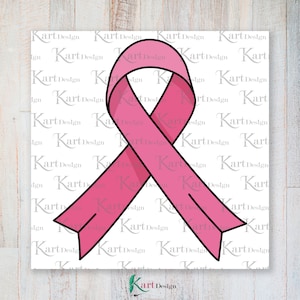 Pink Ribbon PNG/ Breast Cancer Clipart / Awareness PNG / Pink Ribbon Clipart / Sublimation Design / Digital Design / Instant Download / PNG