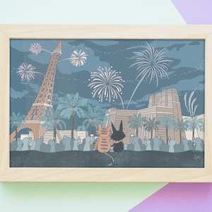 Love Travel Postkarte - #4 Secret Lover, Love Story, Romantische Karte, Inspiration, Valentinstag Geschenk, Feuerwerk, Sternenklare Nacht, Fernweh, Geliebte