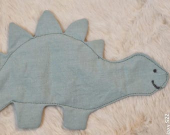Knister-Dino aus Baumwolle | Sensorisches Babyspielzeug | Dinosaurier mit Knistereffekt | Handmade- 4001