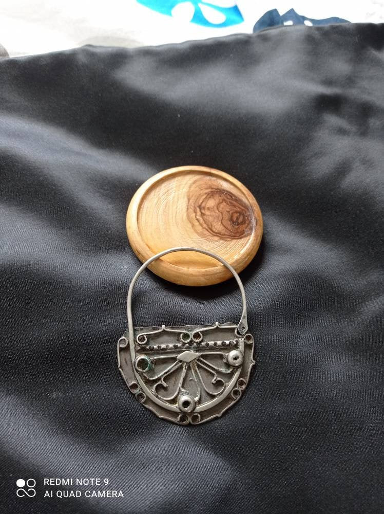 Pendentif Moderniste En Argent Oxydé - Années 1930/1950, Style "chevalet", Occasion