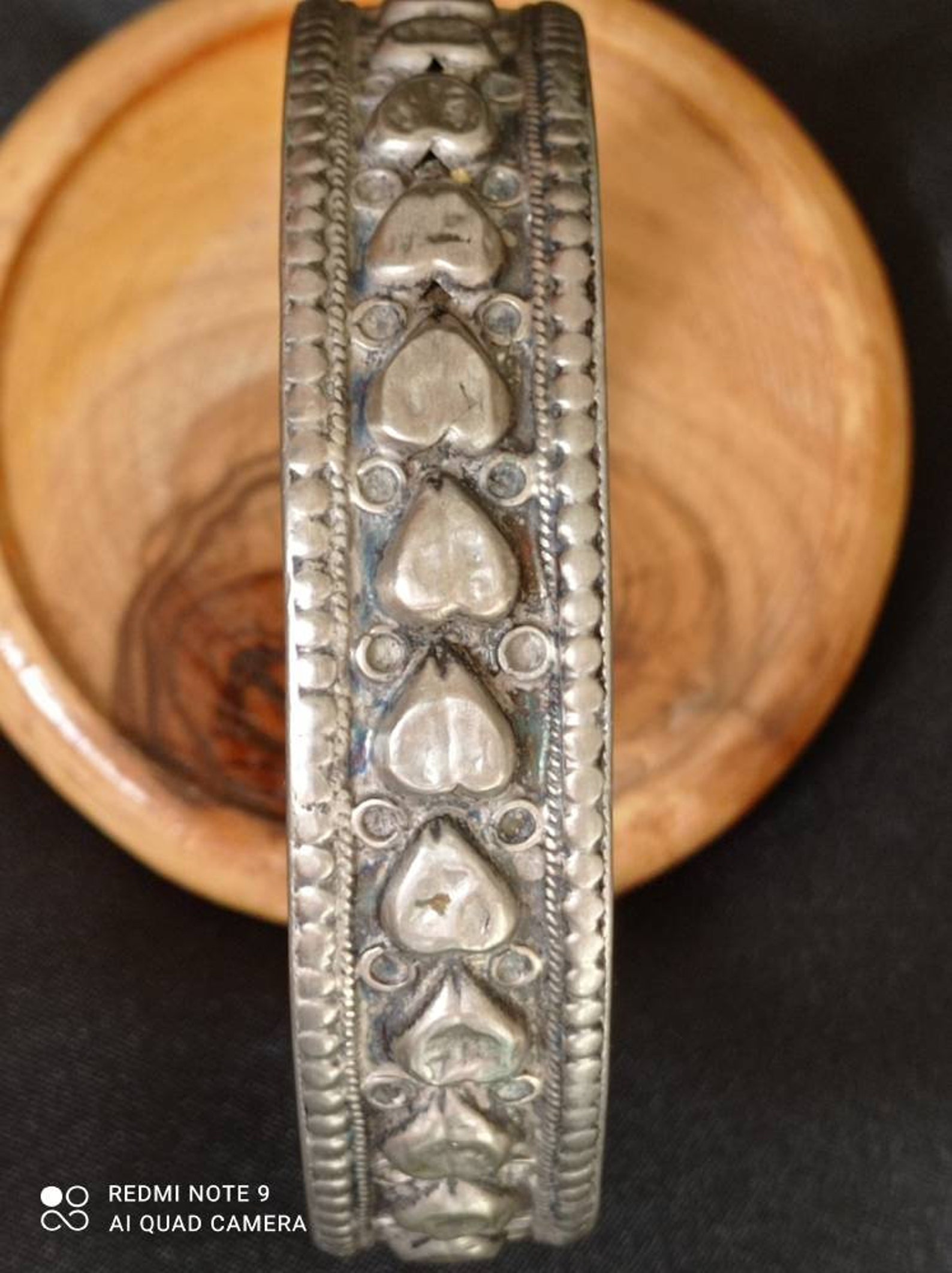 Bracelet Ancien En Argent Massif Traditionnel Chaoui - Antiquité Occasion