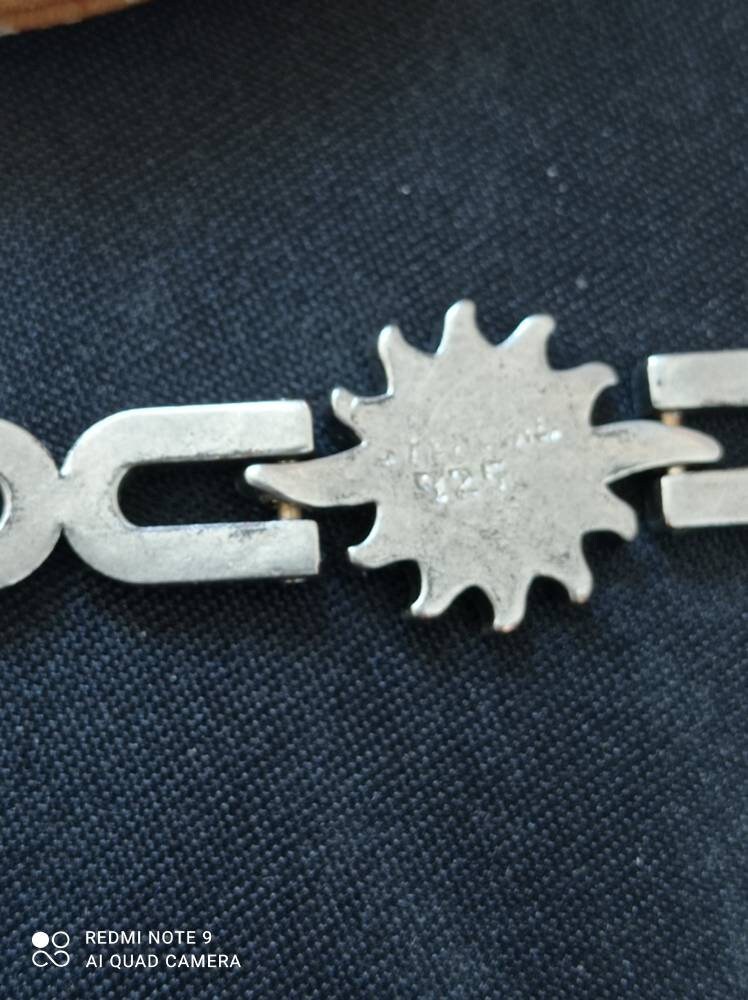 Vintage Mexican Sunflower Bracelet, Taxco 925 Silver - Etsy