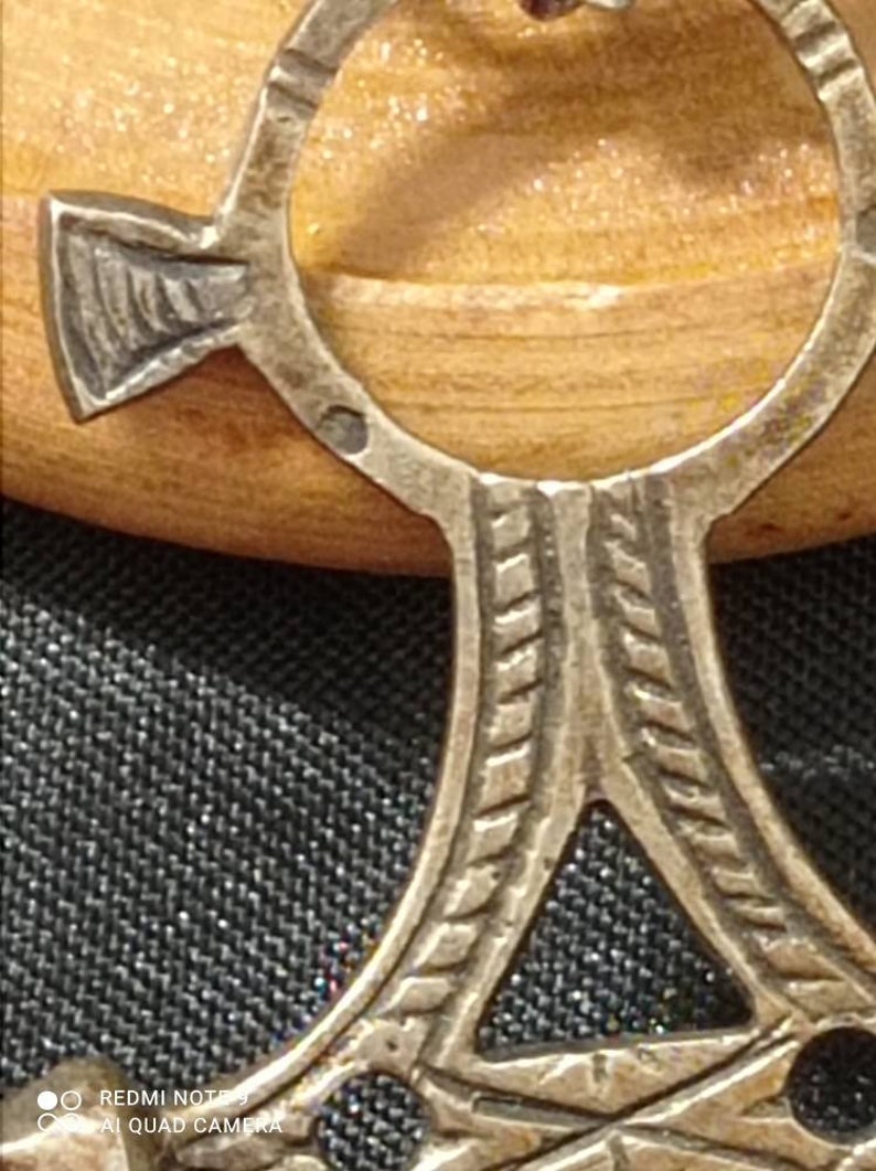 Touareg Berber Silver Southern Cross necklace 1970/'s with its 925 mesh chain