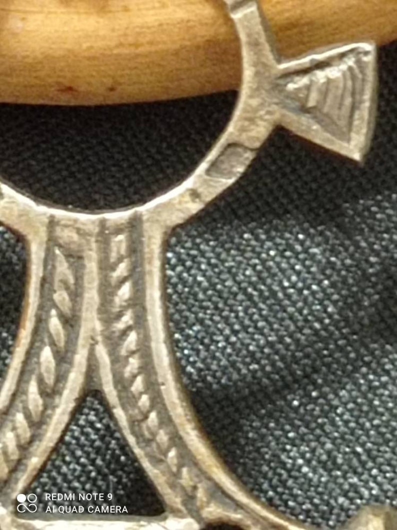 Touareg Berber Silver Southern Cross necklace 1970/'s with its 925 mesh chain