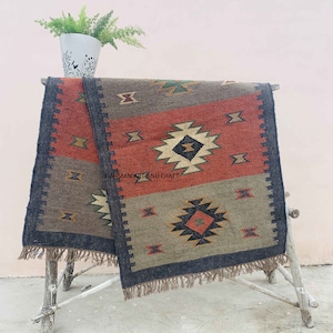Handmade Navajo Kilim Runner Rug, Aztec Rug, Hallway runner, Entryway Runner, Bedside/ Outdoor Rug/Indoor Rug, Living/Dinning Room 2.5x8 ft