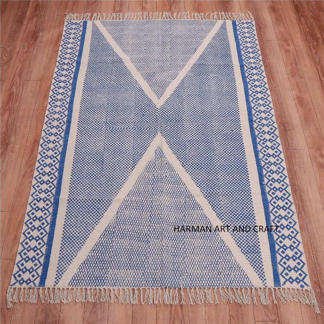 8x10 Indian Rug, Handmade Rug, Outdoor / Indoor Rug, Area Rug, Kilim ...