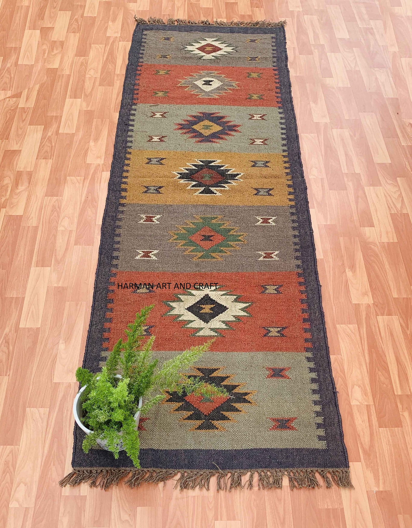 Handmade Navajo Kilim Runner Rug, Aztec Rug, Hallway Runner, Entryway ...