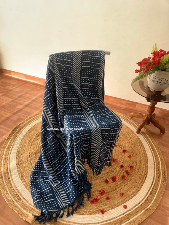 Indigo throw blanket hotsell