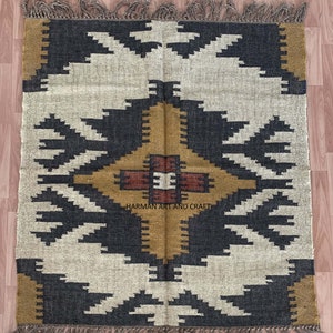 4/'6 x 3/'2 ft Rug Accent Rug Turkish Rug Outdoor RugIndoor Rug Navajo Kilim Rug LivingDinning Room Rug Handmade Wool Jute Rug K1088