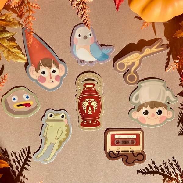 Over the Garden Wall Stickers | OTGW Vinyl Fan Art | glossy water-resistant | wirt greg jason funderberker rock fact beatrice lantern OTGW