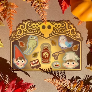 Over de tuin muur sticker vel | OTGW Vinyl Stickers | glanzend waterbestendig | wirt greg jason funderberker rock fact beatrice lantaarn