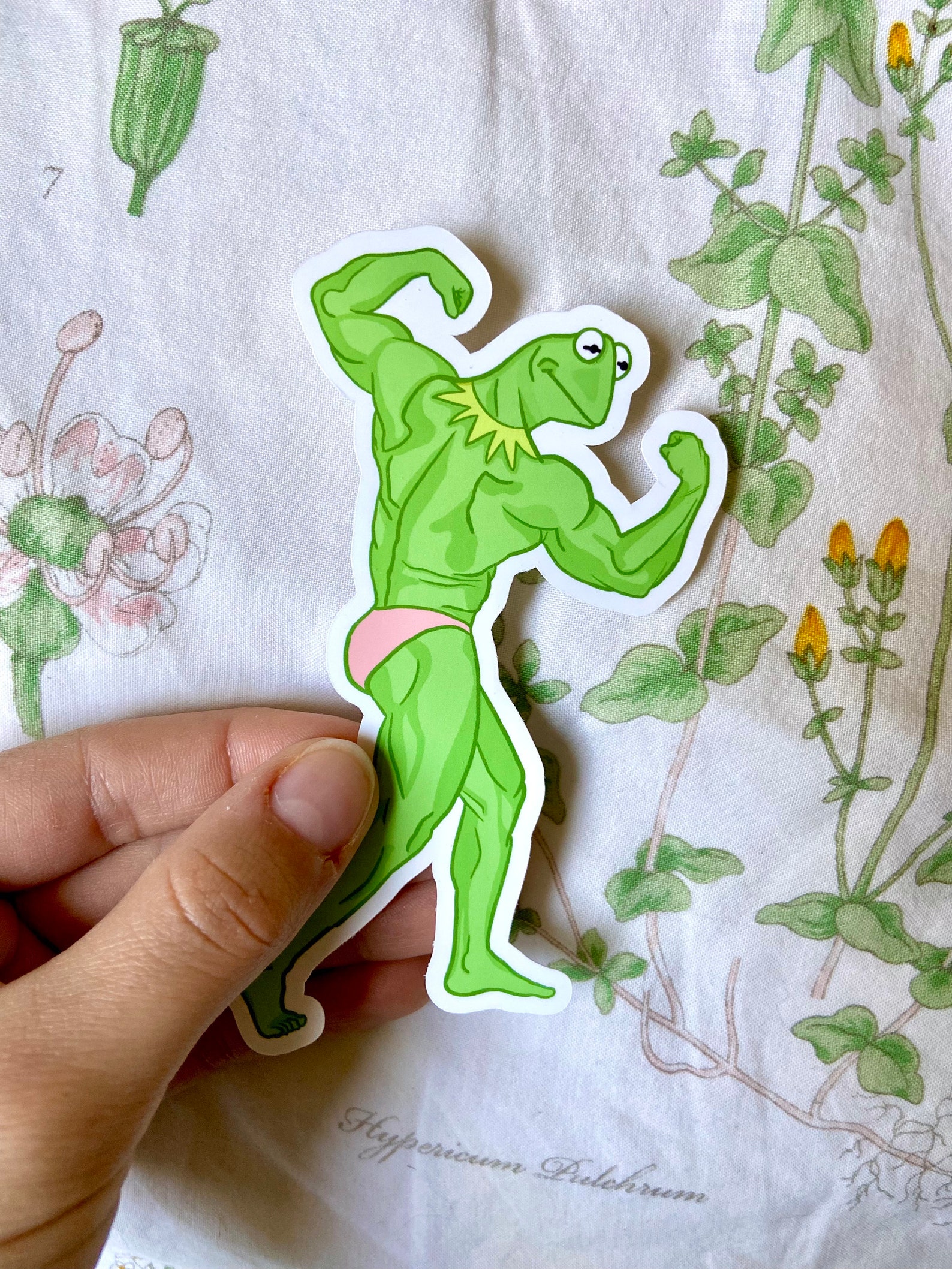 Buff Kermit the Frog Stickers Original Vinyl Sticker Water - Etsy