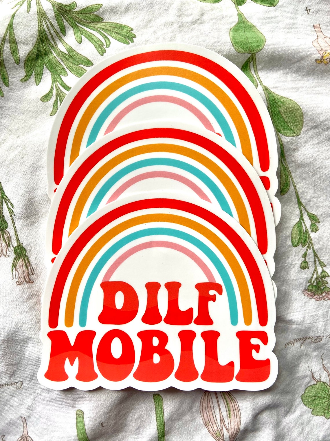 Dil Stickers Dilf Mobile Bumper Sticker | Original Fade and Weather Resistant Vinyl ...