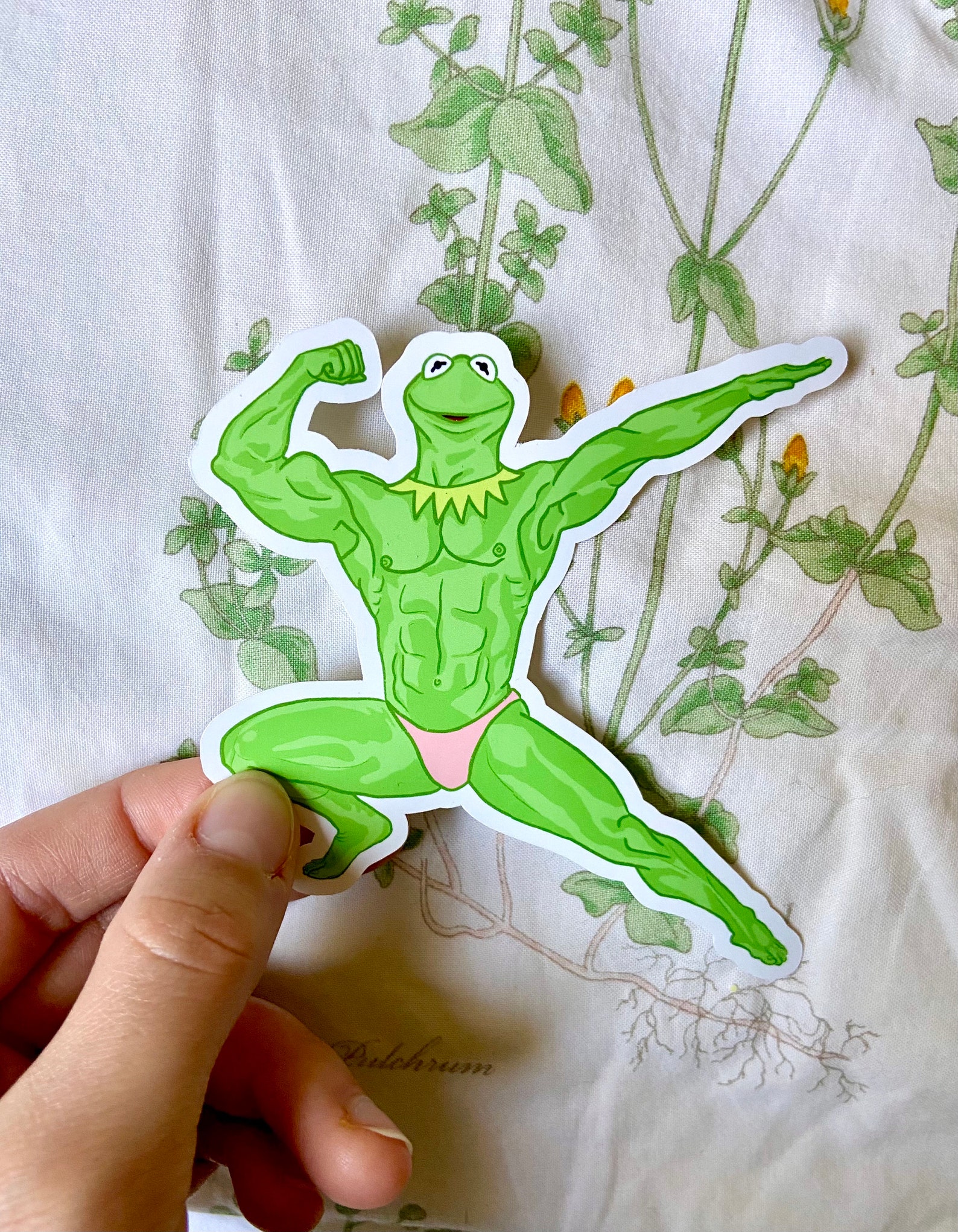 Buff Kermit the Frog Stickers Original Vinyl Sticker Water - Etsy