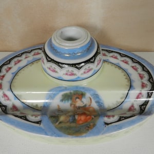 Antique Porcelain Inkwell
