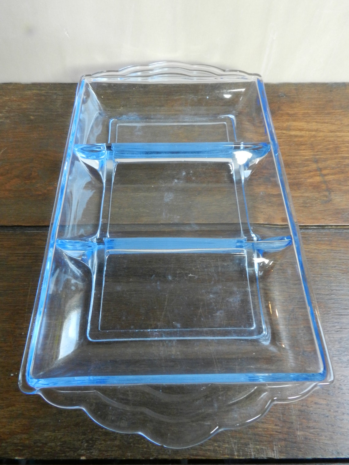 Vintage Depression Glass Light Blue Tray Etsy Australia