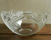 Art Déco Clear Glass Bowl