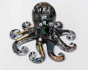 Meet Ollie the Octopus – Your Nerdy Sea Pal with Circuit Board Swagger