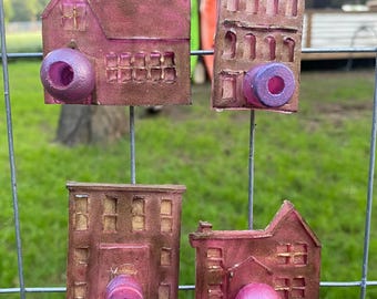 Jumping Spider Village – Midnight Glow Edition – Outdoor Spider Houses – Garden Decor