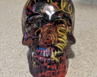 Cyber Skull: Where Resin Meets Retro Tech!