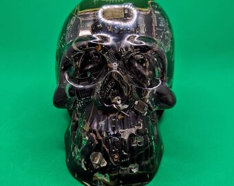 Cyborg Skull: A Resin Figure with a Techie Twis
