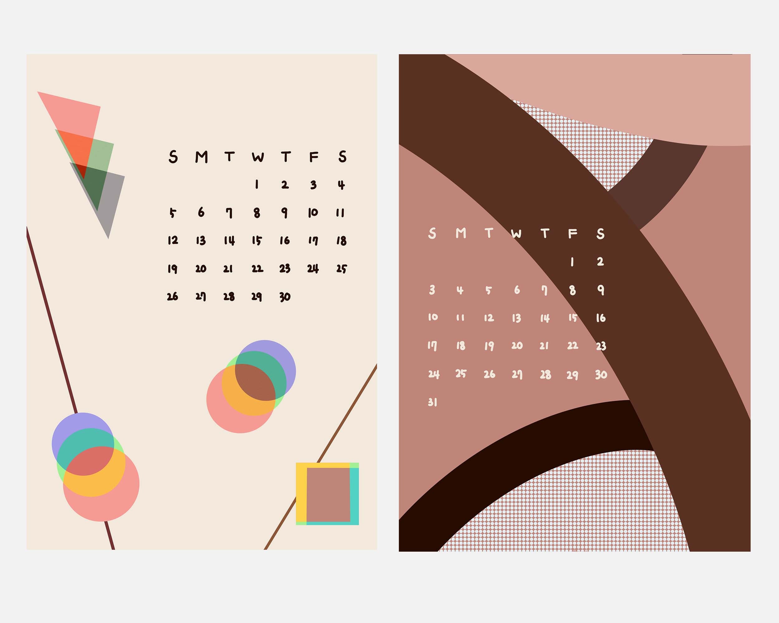 Digital artwork Calendar Wallpaper 2021 Digital Planner Etsy