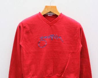 red guess sweatshirt