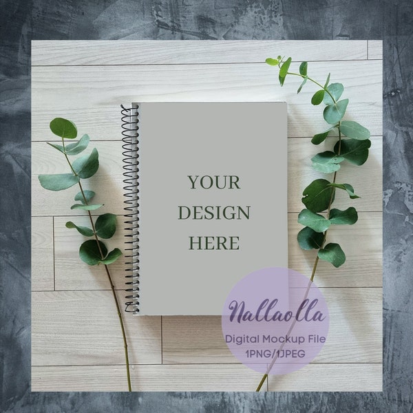 Spiral Notebook/1JPEG/1PNG/Grey Notebook Mockup/Live Flower Mockup/Picture Mockup/Planner Mockup/Diary Planner Mockup/Good Mockup