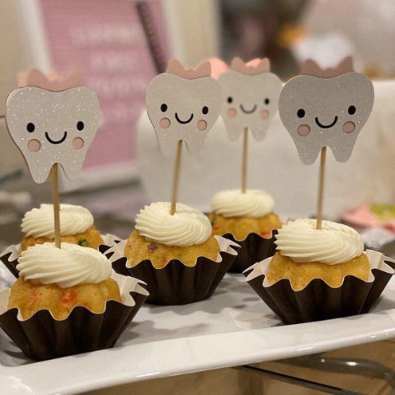 First Tooth Cupcake Toppers Etsy