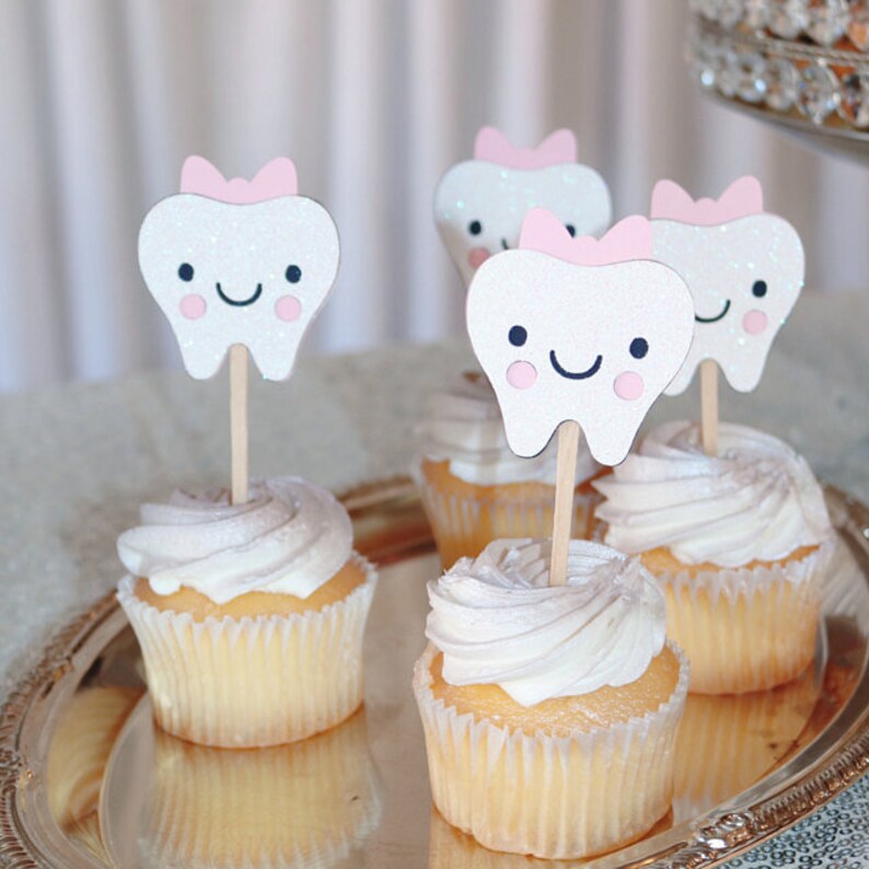 First Tooth Cupcake Toppers Etsy