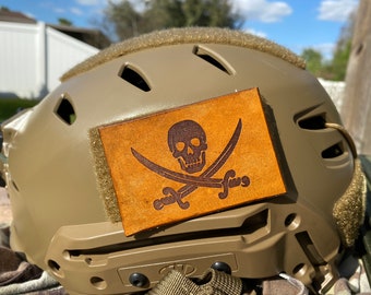 Jolly Roger Leather Morale Patch