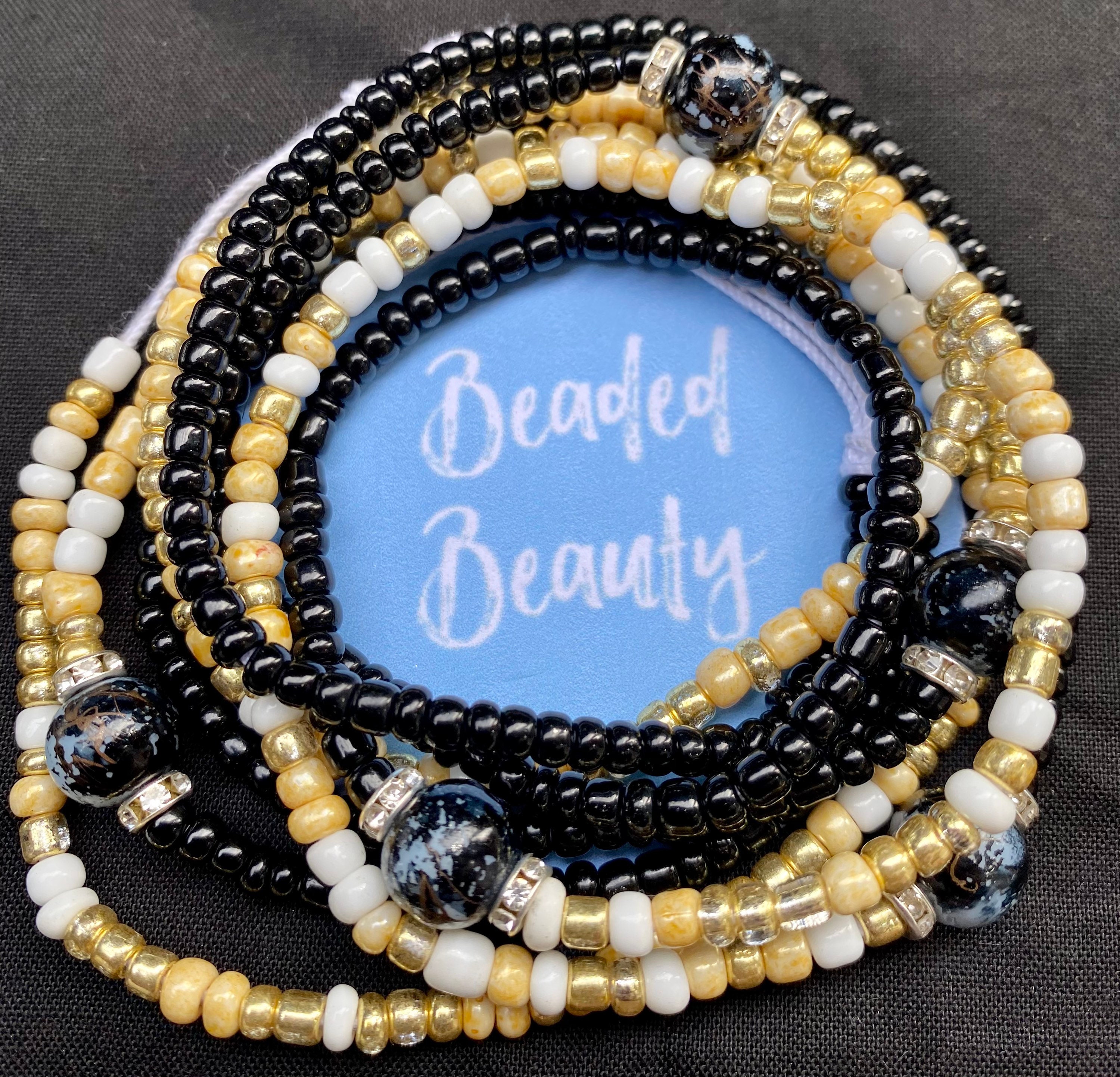 Black Waist beads weight loss plus size gift for her Etsy