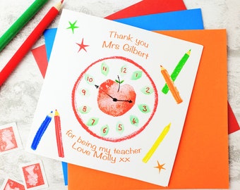 Personalised Teacher Thank You Card