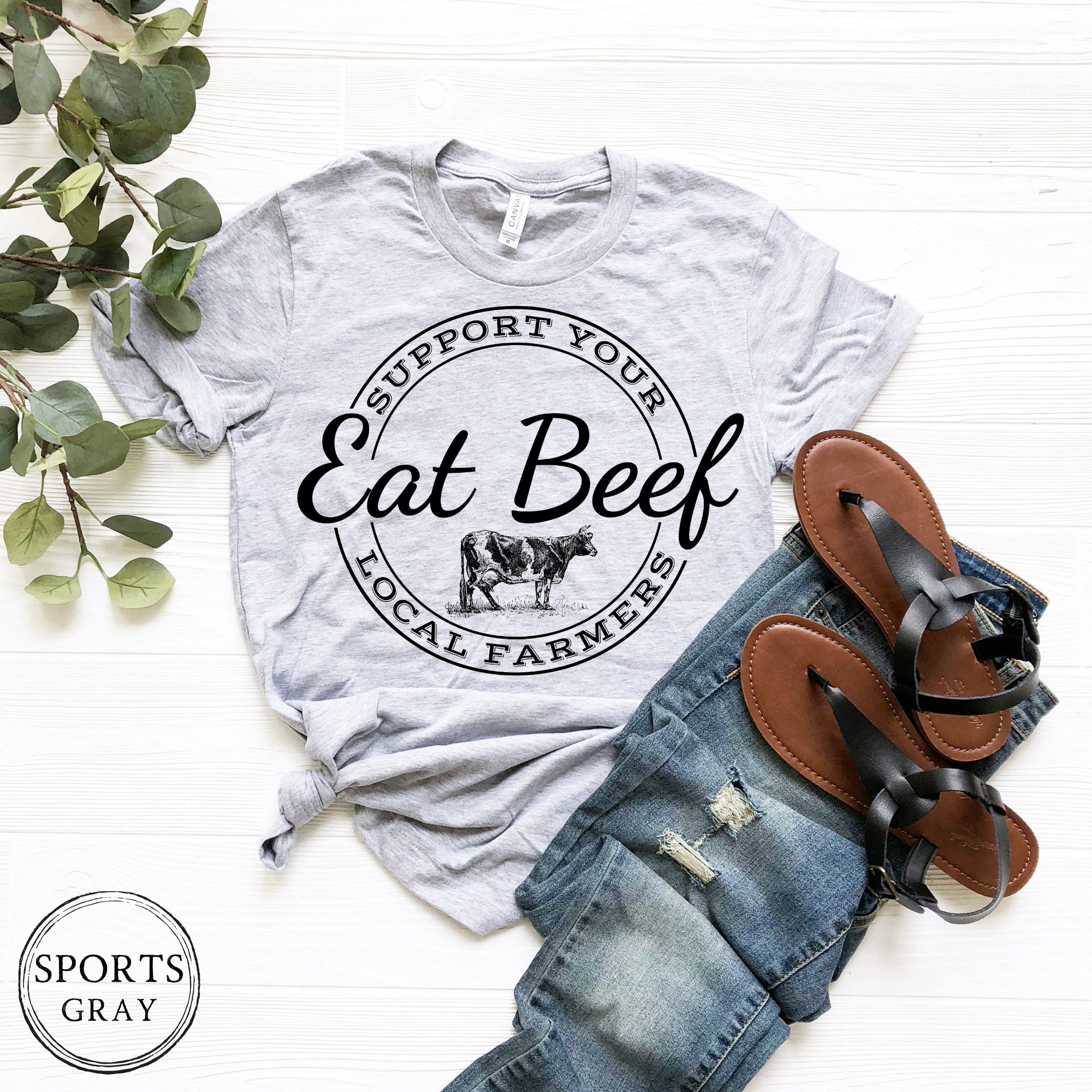 Eat Beef Shirt Support Your Local Farmers Shirt Farmers Etsy UK