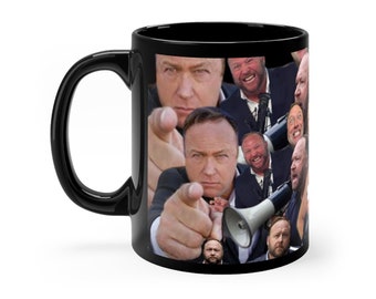 Alex Jones Black mug 11oz - Alex Jones funny pictures mug