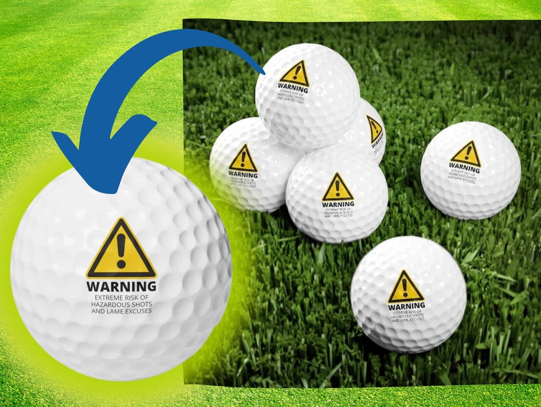 Funny Golf Balls Set of 6 Funny Golf Balls Funny Gift for Golfer Gift