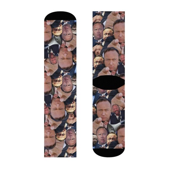 Alex Jones Faces Socks Alex Jones Funny Sublimation Crew - Etsy Alex Jones Faces Socks Alex Jones Funny Sublimation Crew - Etsy