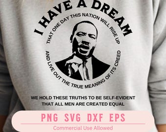 Martin Luther King Jr. I Have a Dream (svg, png, dxf, eps), Diritti civili, uso commerciale