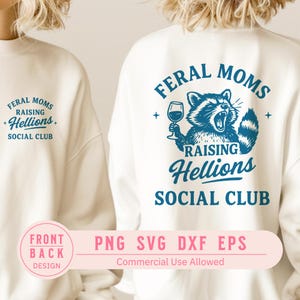 Muttertag Shirt PNG SVG, lustiges Mama Shirt, Mutterschaft png, Waschbär png, Muttertag Shirt, wilde Mütter Social Club