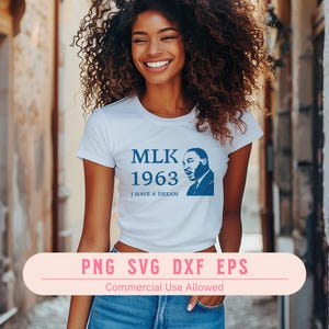 MLK day svg png, koszulka Martina Luthera Kinga, mam marzenie, nadruk Martina, mam marzenie, koszulka z cytatem mlk, koszulka z okazji miesiąca czarnej historii