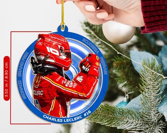 Charles Leclerc F1 Ornament, Monaco GP, Formula 1 Decor